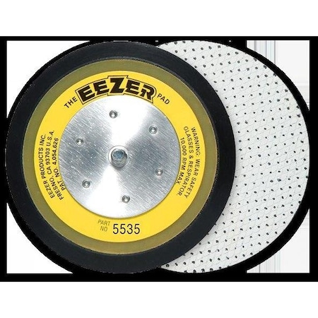 Eezer Products 5in PSA Backing Pad, Fully Molded, Epoxy-Glass Backing, Autobody & Fine Finishing, 10,000 RPM 5535